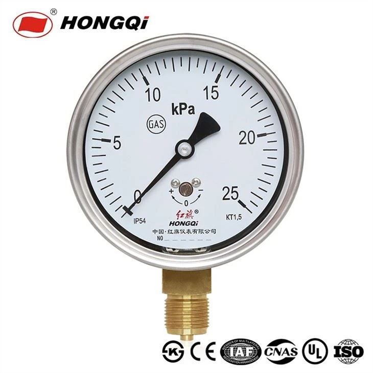 Semi-steel capsule pressure gauge