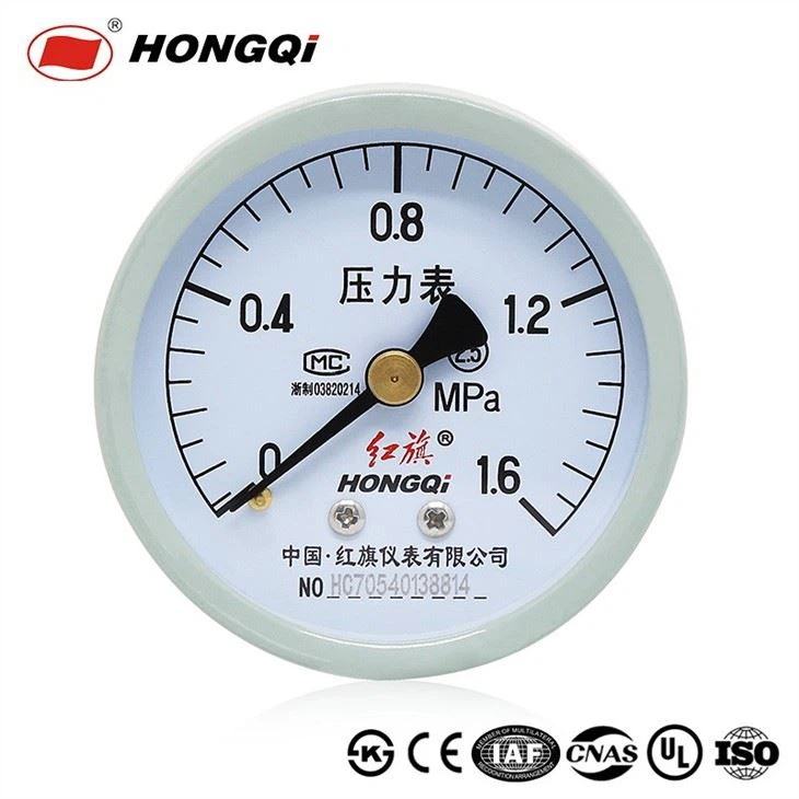 Hongqi Brass Socket Pressure Gauge Y-60Z