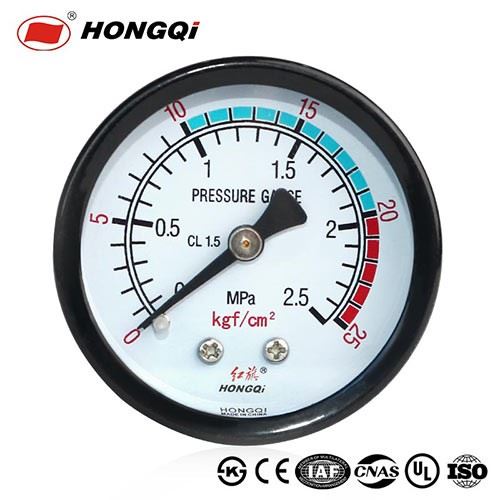 Double Scale General Pressure Gauge With Colour Dial