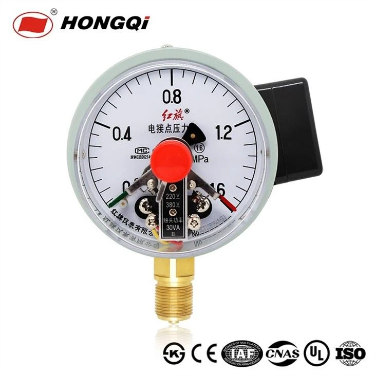 Magnetic Alarm Electric Contact Pressure Gauge Manometer Negative Pressure Gauge