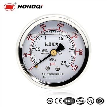 Hongqi 60mm 2.5"Течност напълнена аксиална монтиране 304 неръждаема стомана калъф